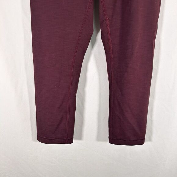 Lululemon Leggings Women's 4 Red Ankle Pull On Mid Rise Drawstring 21" Inseam - Picture 3 of 9